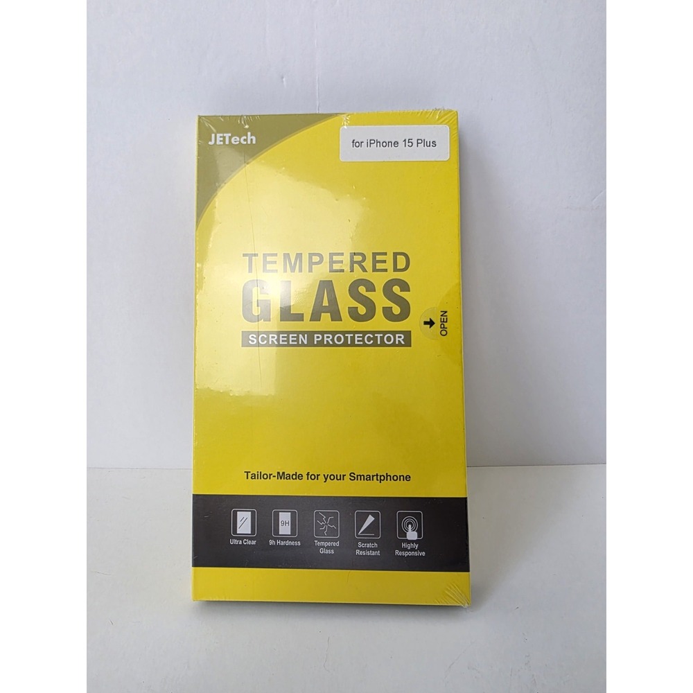JETech Tempered Glass Screen Protector for fits Iphone 15 PLUS NEW 2- pack
